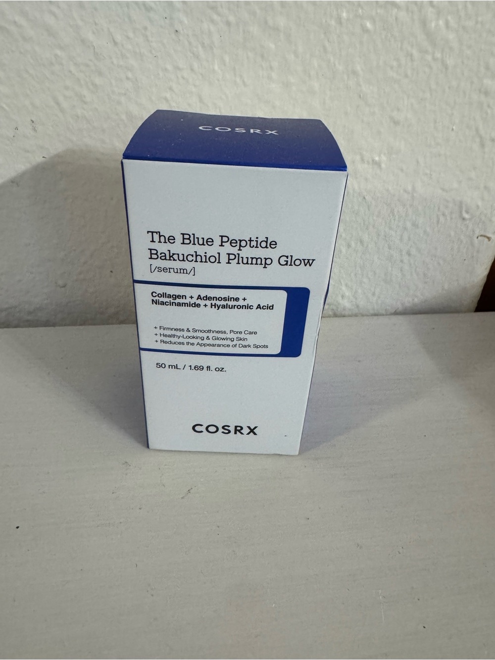 COSRX Blue Peptide Bakuchiol Plump Glow Serum - Blue & White
